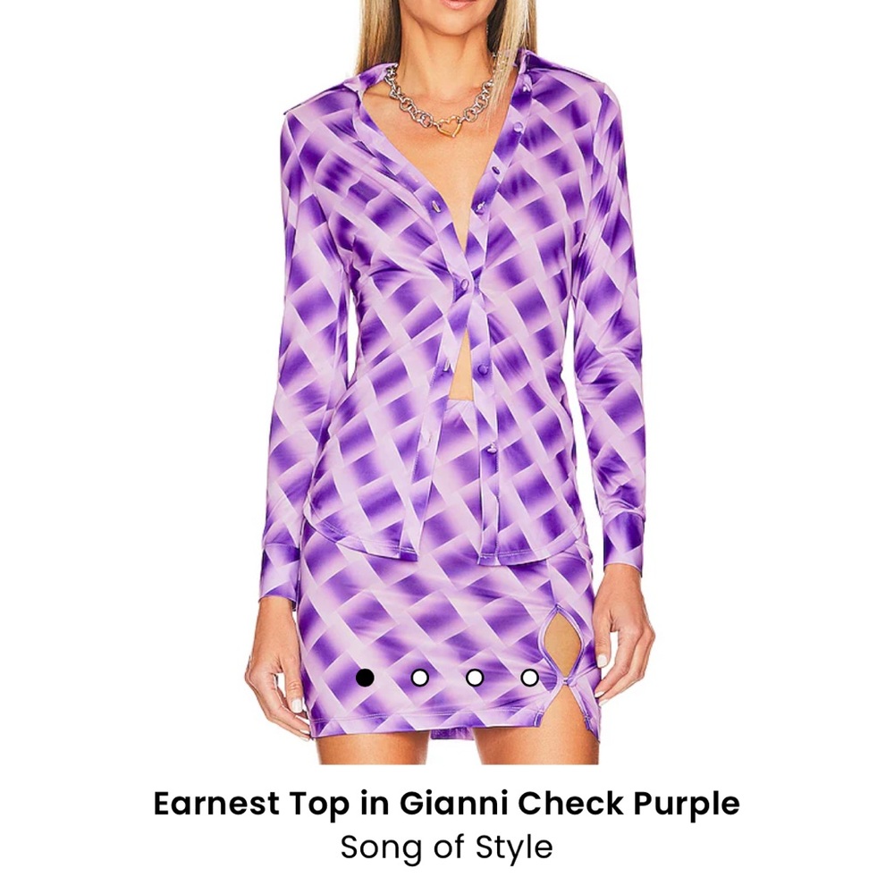 Earnest Top in Gianni Check Purple